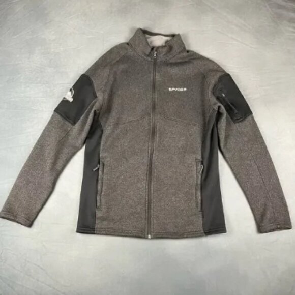 Spyder Mock Neck Full Zip Performance Fleece Jacket L-02 - Picture 1 of 15